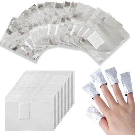 50/100/200/500Pcs Bag Aluminium Foil Nail Art Soak Off Polish Nail Removal Wraps Towel Gel Remover Manicure Tools