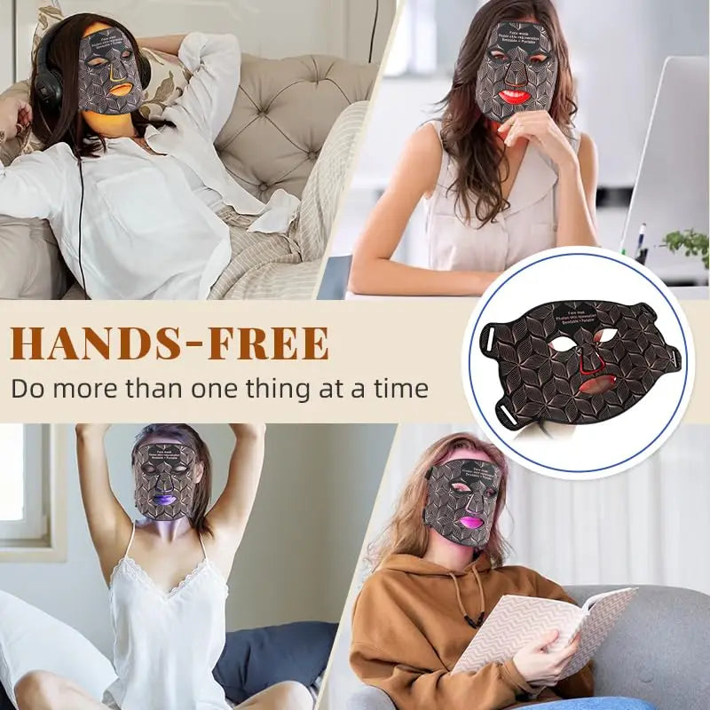 Ubilli Silicone Led Face Mask 8 Colors Red Light Therapy Infrared Flexible Soft Mask Led Therapy Anti Aging Advanced Photon Mask
