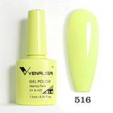 VIP5 Venalisa Nail Gel Polish Jelly Color HEMA/TPO FREE Nude Pink Semi Permanent Soak Off UVLED Gel Polish Sparkle Gel Varnish