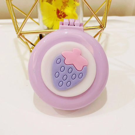 Hot Sale Pink Portable Mini Round Hair Comb Mirror Pocket Small Size Traveling Massage Folding Hair Comb for Baby Hair Brushes