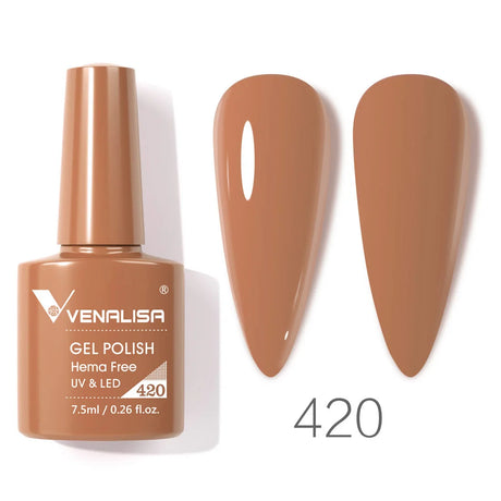 VIP5 Venalisa Nail Gel Polish Jelly Color HEMA/TPO FREE Nude Pink Semi Permanent Soak Off UVLED Gel Polish Sparkle Gel Varnish
