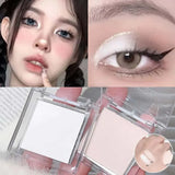 Matte Highlighter Powder Eyeshadow Palette White Long Lasting Natural 3D Brightening Eye Makeup Palette Brighten Face High Gloss