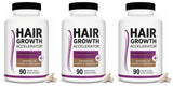 Lustriva Hair Growth Vitamins with Biotin, Marine Collagen, Saw Palmetto, Ashwagandha, Horsetail & Zinc – Thicker Hair, 90 Caps