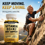 Advanced Vitamin D3 K2 Joint Support Supplement, for Heart & Bone Health, Cardiovascular & Immune Support, Calcium Absorption