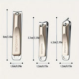 Precision Nail Clippers 5-Piece Set, Double-Edged Sharp And Durable, Complete Set With Ear Pick, Carefully Selected Steel Precision Grinding, Stainless Steel Nail Clipper Set Anti-Splash Rotating Package Five-Piece Pliers Ful