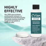 Containing 100% Acetone Nail Polish Remover, Quick Acting Formula Is Suitable for Gel, Dipping Powder and Acrylic Nail, Salon