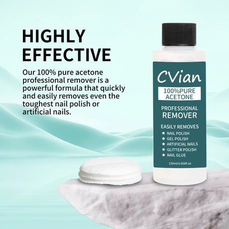 Containing 100% Acetone Nail Polish Remover, Quick Acting Formula Is Suitable for Gel, Dipping Powder and Acrylic Nail, Salon
