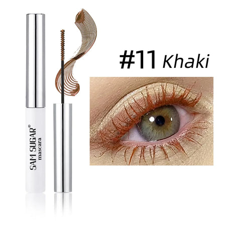Colorful Slender Mascara Waterproof Fast Drying Curling Eyelashes Multicolor Lashes Makeup Long Lasting Blue Green Cosmetics