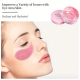 60 Pieces of Red Algae Eye Mask, a Multi-Purpose Eye Patch Containing Red Algae Extract, Sodium Hyaluronate and Other Ingredients, Which Hydrates and Moisturizes the Skin, Provides Gentle Eye Care, Has a Light and Moisturizin