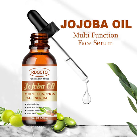 RDQCTQ Jojoba Oil Vitamin E Essential Oil Wrinkles，Brightens and Tightens the Skin, Moisturizes and Reduces Dullness 4In1 Skin