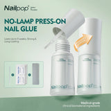 Nailpop SafeDry Eco Quick Dry Nail Glue 6/7ML Strong Hold Low Odor Clear False Nail Tips Adhesive Professional DIY Home 1/2pc