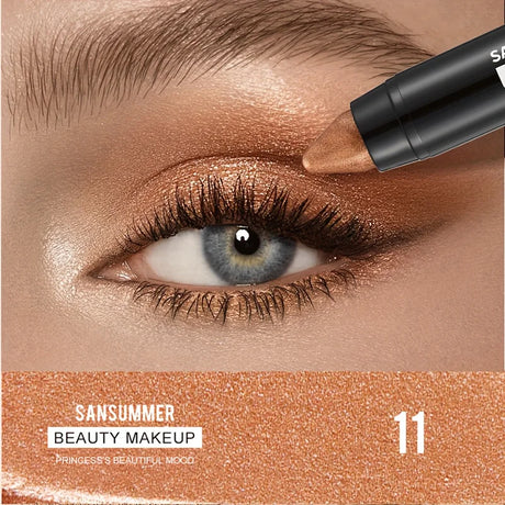 7-color waterproof eye shadow stick, pearlescent matte treatment, to create a natural and lasting eye makeup flash.