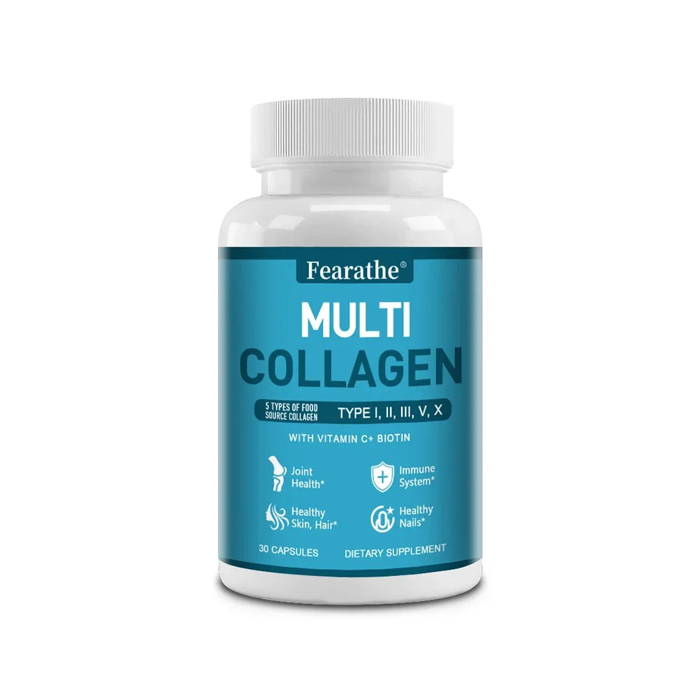 Multi Collagen - Nourishes The Skin, Slows Down Aging, Promotes Healthy Hair, Strong Nails, and Improves Intestinal Digestion