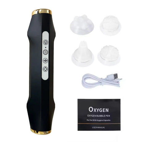 2025 New Design - Portable CO2 Oxygen Bubble Pen Rechargeable Exfoliate Device Handheld Facial Clean Machine SPA Beauty Capsules