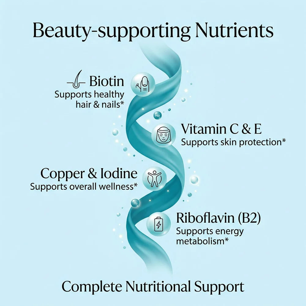 Marine Collagen Complex Capsules - Hyaluronic Acid Biotin, Support Skin Hair Nail Condition, Joint Cartilage & Body Wellness