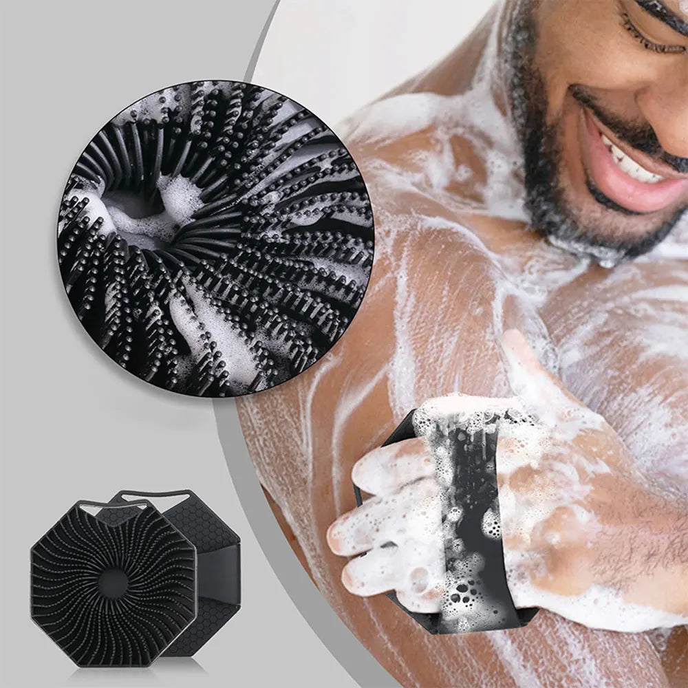 Silicone Exfoliating Body Loofah Bath Massage Shower Scrubber Spa Brush