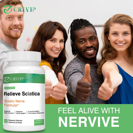 Sciatic Nerve Health Support - Helps Relieve Joint Pain Supports Daily Nervous System, Bone & Nerve Health Balances Inflammation