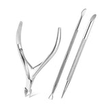 1/3/5/6Pcs Nail Professional Stainless Steel Nail Cutter Scissor Nippers Cuticle Pusher Remover Nail Care Manicure Tools Kits