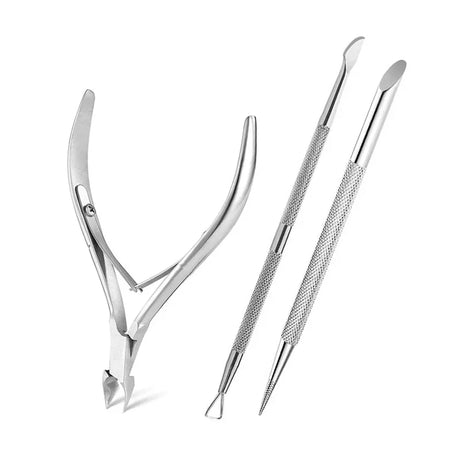 1/3/5/6Pcs Nail Professional Stainless Steel Nail Cutter Scissor Nippers Cuticle Pusher Remover Nail Care Manicure Tools Kits