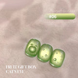 MN 1-20pcs 12ML Pink Gold Cat Eye Ocean Bubble Glass Beads Cat Eye Gel Nail Polish Blue Nails UV Light Nails Green Nails