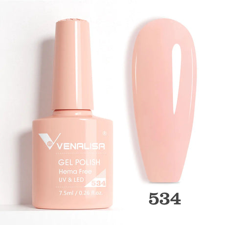 VIP5 Venalisa Nail Gel Polish Jelly Color HEMA/TPO FREE Nude Pink Semi Permanent Soak Off UVLED Gel Polish Sparkle Gel Varnish