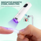 Nailpop Mini UV Nail Lamp Battery Powered Portable Handheld Gel Nail Dryer with Silicone Stamper for Polygel Nails