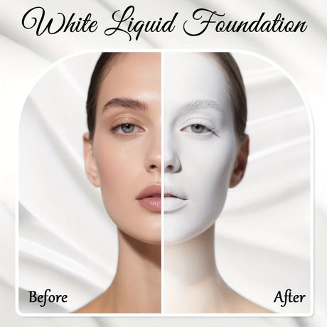 Pure White Liquid Foundation for COS Stage Makeup Long-lasting Concealer Mixable Pure White Foundation Adjuster Lighten&Brighten
