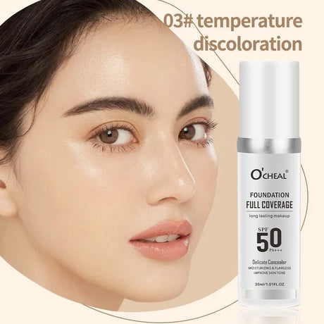Color Changing Foundation Makeup Concealer Long Lasting Moisturizing Nourishing Oil-Control Skin Face Base Cosmetics
