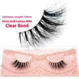 Half Lashes Short Mink Eyelashes Fluffy Soft False Eyelashes Wispy Cross Strip Eye Lashes Natural Mink Eyelash Extension Makeup