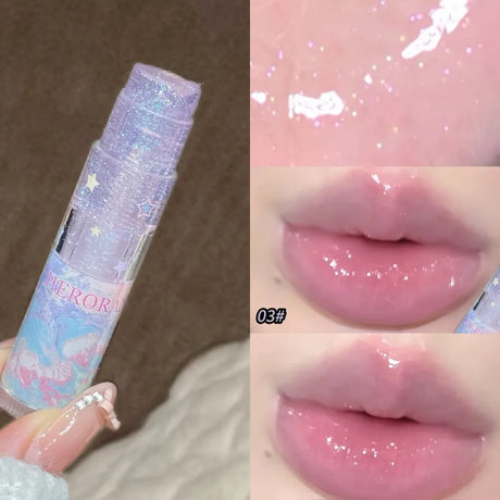Fruit Jelly Shimmer Color-Change Lip Balm Hydrating Moisturizer Tinted Lip Care for Plump Juicy Lips Water Gloss Lipstick Makeup