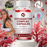 Astaxanthin Complex Capsules 12mg for Brain, Heart, Joint Bone, Eye, Skin, Immune System Health