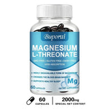 Magnesium L Threonate - Focus and Memory Enhancer, Supports Nerve Function, Muscle Strength, Bone and Joint HealthSupplements