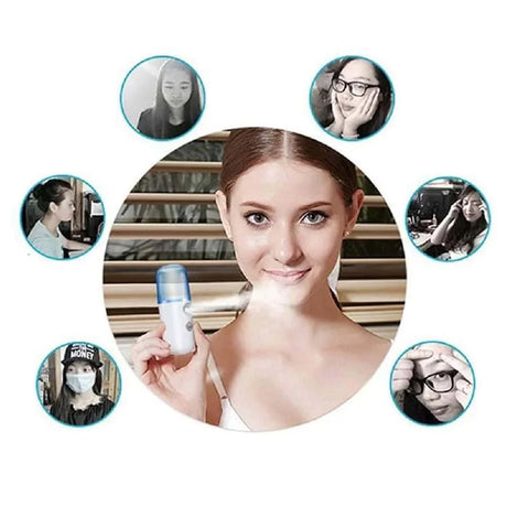 Mini Facial Steamer Spray Mister USB Humidifier Moisturizing Skincare Face Beauty Tool for Women