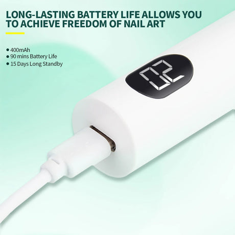 Nailpop Mini UV Nail Lamp Battery Powered Portable Handheld Gel Nail Dryer with Silicone Stamper for Polygel Nails