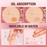 Wholesale O.TWO.O Face Powder 24 Hours Oil-control  Waterproof Matte Face Makeup Cosmetic Setting Compact Powder