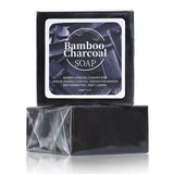 B+100G Bamboo Charcoal Powder Deep Cleaning Soap Plant Oil Soap Keratin Protein Men's Bath and Face Wash Handmade Soap