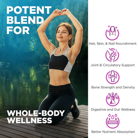 Multi Collagen Capsules, Type I/II/III/V/X Hydrolyzed Collagen Peptides, Support Skin Hair Nail, Joint & Gut Digestion Health