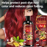 YUITIKUE 100ml Claret Hair Dye Shampoo, 7IN 1 Quick Coloring, Moisturizing Care with Natural Ingredients for Shiny, Healthy Hair