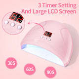 LULAA Portable Nail Lamp Professional Fast Curing Nail Dryer UV LED Nail Light for Acrylic Nails Gel Polish Travel Home