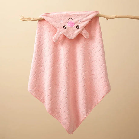 Toddler Bathrobe Infant Bath Towel Boy Girl Blankets Swaddle With Hood Cartoon Coral Fleece Towel Blanket Newborn Kids Bedding