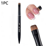 3 in 1 French Nail Brush with Multifunctional Head - Fine Nail Brush for Gel and Acrylic Nails for Precise Cleaning