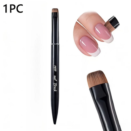 3 in 1 French Nail Brush with Multifunctional Head - Fine Nail Brush for Gel and Acrylic Nails for Precise Cleaning