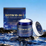 10‑in‑1 Biotin Anti‑Aging Facial Restoration Cream, Deep Smoothing Moisturizer, Nourish Repair Rough Dull Skin for Face Neck