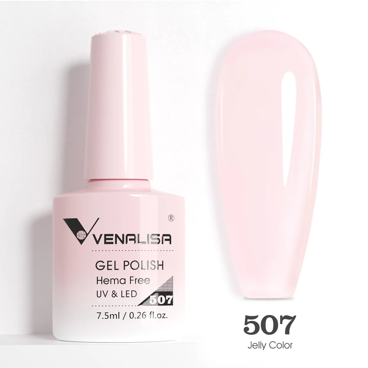 VIP5 Venalisa Nail Gel Polish Jelly Color HEMA/TPO FREE Nude Pink Semi Permanent Soak Off UVLED Gel Polish Sparkle Gel Varnish