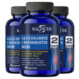 Glucosamine & Chondroitin & MSM 3-in-1 - Antioxidant, Joint Health Support, for Bone and Cartilage Health