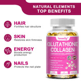 Collagen with Glutathione, Advanced Hydrolyzed Formula for Optimal Absorption, Skin, Hair, Nails & Joints, Natural Antioxidant Supplements