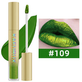 14 Colors Bold Intense Glitter Metallic Lip Gloss Pearlescent Lip Tint,Long Lasting Liquid Lipstick Makeup Gifts for Women Red