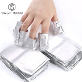 50/100pcs Immersion Remover Aluminum Foils For Nails With Cotton Pad Polish Removal Cleaning Wraps Manicure Care Tools Supplies
