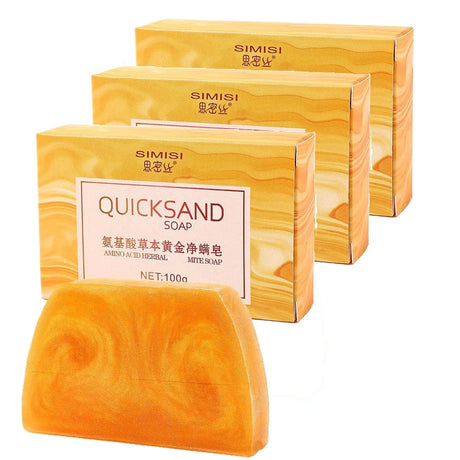 3/6PCS Gold Soap Handmade Essential Oil Soap Black Spots Remover Gentle Clean Shrink Pores Moisturizing Bath Body Face Bar Soap