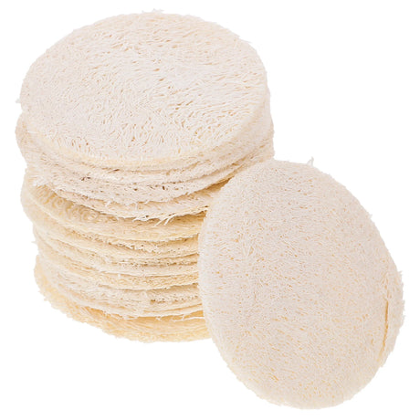 18Pcs Natural Loofah Sponge Exfoliating Face Scrubber Body Wash Pads Bath Brush Sponges Facial Cleanser Skincare Tools Body